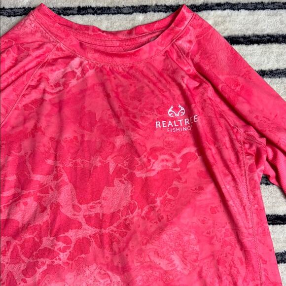 Realtree Women's Pink Long Sleeve Top Size Medium, Fishing Long Sleeve - Picture 5 of 8